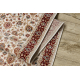 Löpare Ull NAIN Ornament, blommor 6999 51063 beige / rödvin