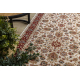Löpare Ull NAIN Ornament, blommor 6999 51063 beige / rödvin