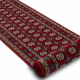 Läufer Wolle NAIN Rosette 6177 51066 rotwein / beige