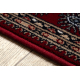 Läufer Wolle NAIN Rosette 6177 51066 rotwein / beige