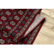 Läufer Wolle NAIN Rosette 6177 51066 rotwein / beige