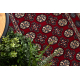 Läufer Wolle NAIN Rosette 6177 51066 rotwein / beige