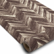 Alfombra de pasillo con refuerzo de goma DIGITAL - CHEVRON Espina de pescado marrón / beige 
