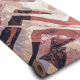 Runner anti-slip DIGITAL - WEAVES Waves beige / pink