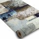 Läufer Antirutsch DIGITAL - SQUARES Geometrisch blau / beige  