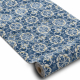 Alfombra de pasillo con refuerzo de goma DIGITAL - AZULEJOS DE LISBOA azul / oro