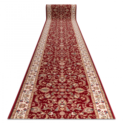 Runner Wool NAIN Ornament, flowers 144 51066 claret / beige 80cm