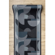 Alfombra de pasillo con refuerzo de goma MALIS Geometrico, antideslizante gris