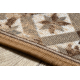 Alfombra de pasillo con refuerzo de goma MURCIA AZULEJOS DE LISBOA, Marco, antideslizante color cobre