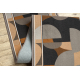 Läufer Antirutsch MALIS Geometrisch, rutschfest beige - 67 cm
