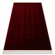 ORIENT 6889 teppe burgunder / svart Buchara, Ramme, orientalsk, med frynser