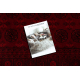 ORIENT 6889 carpet burgundy / black Buchara, frame, oriental, with fringes