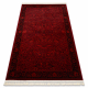 ORIENT 5125 carpet burgundy / black Frame, classic, ornament, with fringes