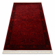 Tapis ORIENT 5125 bordeaux / noir Cadre, classique, ornement, à franges