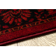 ORIENT 5125 Teppich burgund / schwarz Rahmen, klassisch, Ornament, mit Fransen