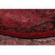 ORIENT 5125 Teppich burgund / schwarz Rahmen, klassisch, Ornament, mit Fransen