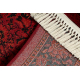 ORIENT 5125 Teppich burgund / schwarz Rahmen, klassisch, Ornament, mit Fransen
