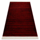 ORIENT 5820 carpet burgundy / black Oriental, stripes with fringes