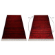 ORIENT 5820 teppe burgunder / svart Orientalsk, striper med frynser