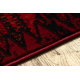 ORIENT 5820 teppe burgunder / svart Orientalsk, striper med frynser