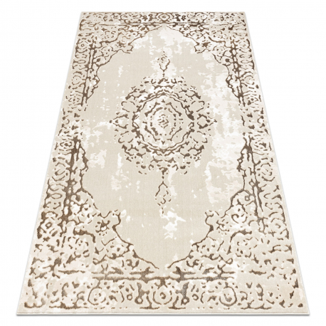 Tapis ALLURE 1961 Ornement, cadre - Structurel, élégant, glamour crème / or
