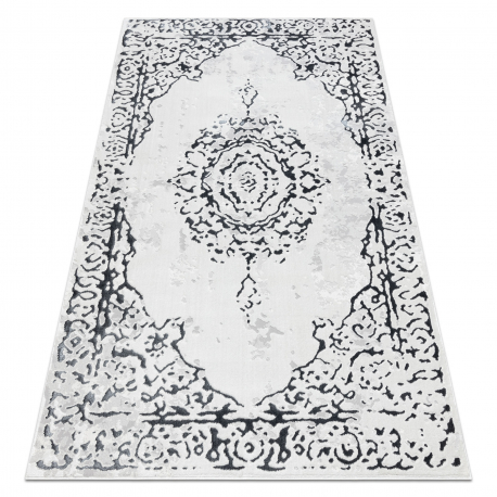 Tappeto ALLURE 1961 Ornamento, telaio - Strutturale, elegante, glamour bianca / grigio