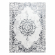 Carpet ALLURE 1961 Ornament, frame - Structural, stylish, glamour white / grey