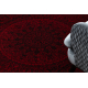 ORIENT 6039 Teppich burgund / schwarz Rahmen, Rosette, orientalisch, mit Fransen