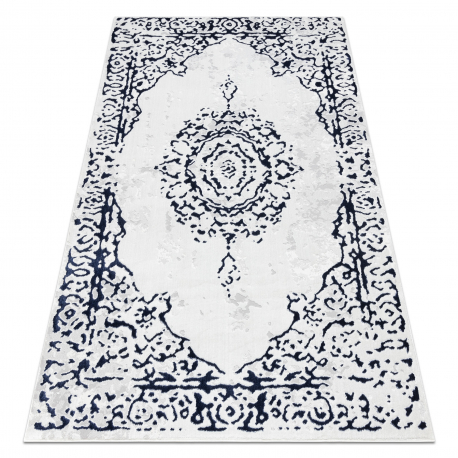 Tappeto ALLURE 1961 Ornamento, telaio - Strutturale, elegante, glamour bianca / blu