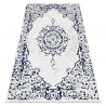 Dywan ALLURE 1961 Ornament, ramka - Strukturalny, stylowy, glamour biały / niebieski
