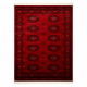 ORIENT 6871 Teppich burgund / schwarz Rahmen, klassisch, Ornament, mit Fransen