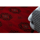 Dywan ORIENT 6871 bordo / czarny Ramka, klasyczny, ornament, z frędzlami 