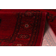 ORIENT 6871 Teppich burgund / schwarz Rahmen, klassisch, Ornament, mit Fransen
