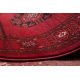 ORIENT 6871 Teppich burgund / schwarz Rahmen, klassisch, Ornament, mit Fransen