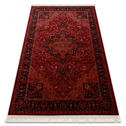 ORIENT Y307 matto viininpunainen / musta klassinen, ornamentti, hapsuilla