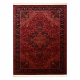 ORIENT Y307 preproga bordo / črna Okvir, klasičen, ornament, z resicami