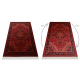 ORIENT Y307 carpet burgundy / black Frame, classic, ornament, with fringes