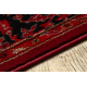 ORIENT Y307 carpet burgundy / black Frame, classic, ornament, with fringes