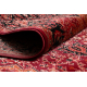 ORIENT Y307 Teppich burgund / schwarz Rahmen, klassisch, Ornament, mit Fransen