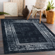 Tappeto lavabile ANDRE 1010 Telaio vintage antiscivolo - nero / bianco