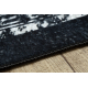 ANDRE 1010 tapijt wasbaar Kader vintage antislip - zwart / witrand