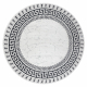 Tappeto ALLURE 1960 cerchio, Chiave greca, telaio - Strutturale, elegante, glamour bianca / grigio