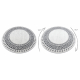 Tappeto ALLURE 1960 cerchio, Chiave greca, telaio - Strutturale, elegante, glamour bianca / grigio