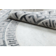Tappeto ALLURE 1960 cerchio, Chiave greca, telaio - Strutturale, elegante, glamour bianca / grigio