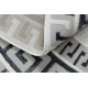 Carpet ALLURE 1960 circle, Greek key, frame - Structural, stylish, glamour white / grey