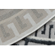 Tappeto ALLURE 1960 cerchio, Chiave greca, telaio - Strutturale, elegante, glamour bianca / grigio