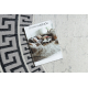 Carpet ALLURE 1960 circle, Greek key, frame - Structural, stylish, glamour white / grey