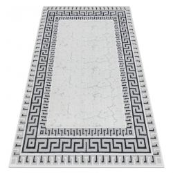 Tapis ALLURE 1960 Clé grecque, cadre - Structurel, élégant, glamour blanc / gris