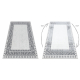 Carpet ALLURE 1960 Greek key, frame - Structural, stylish, glamour white / grey