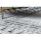 Carpet ALLURE 1960 Greek key, frame - Structural, stylish, glamour white / grey